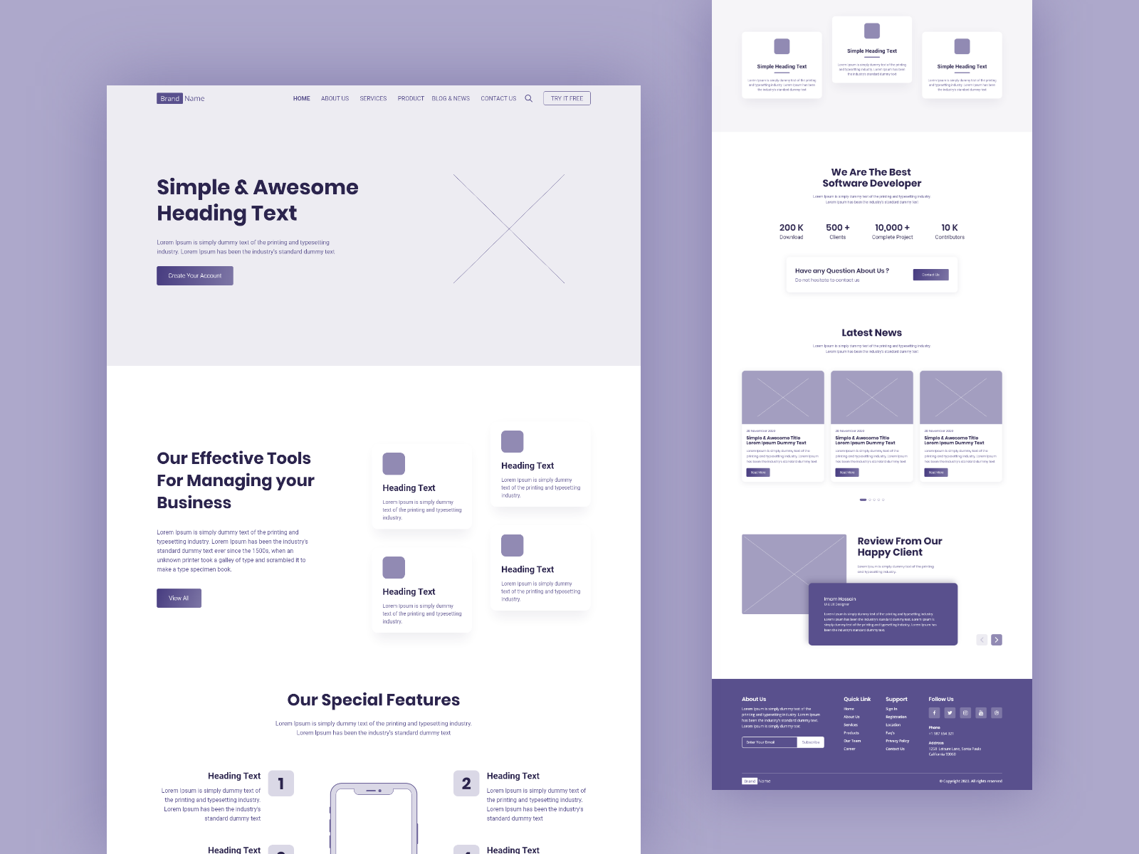 One Page Website Design