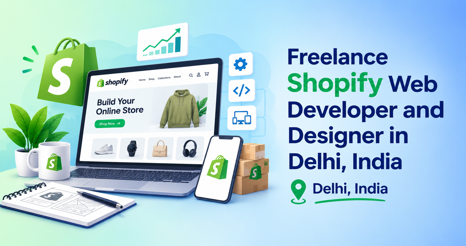 Freelance Shopify Web Developer and Designer in Delhi