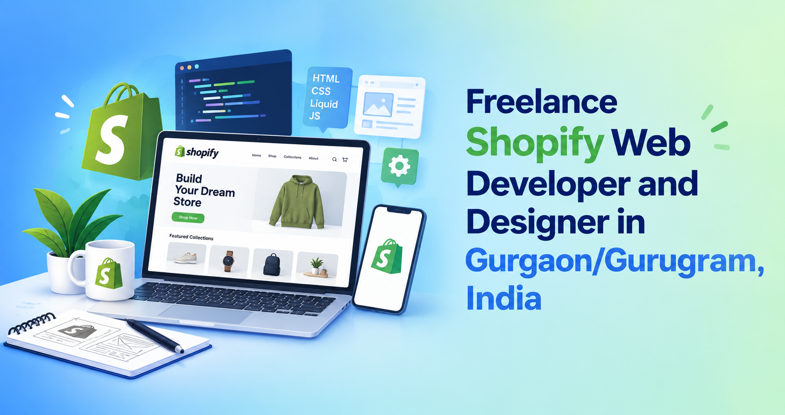 Freelance Shopify Web Developer and Designer in Gurgaon/Gurugram, India